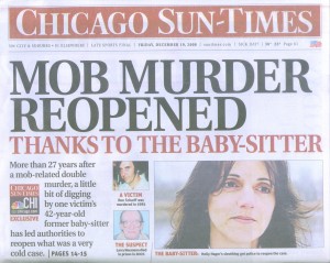 Front page of Chicago Sun Times Article