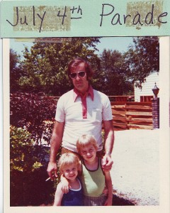 My father Ron Scharff, my brother Mike, and me on the of 4th of July, 1976