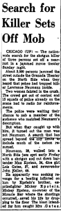 Monessen Daily Independent June 11th, 1956. In this article there was a false siting of Larry Neumann.