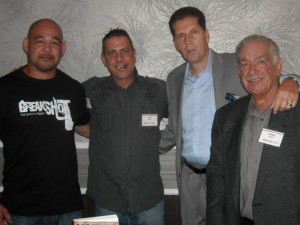 Kenji Gallow, Paul Scharff, Andrew DiDonato, and Dennis N. Griffin at Mob Con 2013 September 7th. Kenji Gallow is a former Columbo Crime Family member, Andrew DiDonato is a former Gambino Crime Family Member, and Dennis N Griffin is a nationally renowned true crime author.   