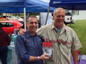 Paul Scharff and candidate for McHenry County Sheriff Bill Prim at Walla Pa Looza Cancer benefit in July of 2013.